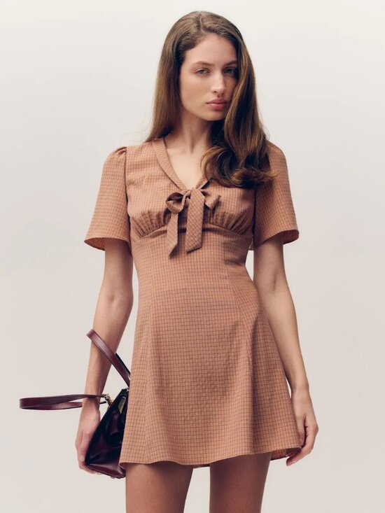 Reformation Dresses & Skirts - Reformation Tyra Mini Dress Orange - Size 2